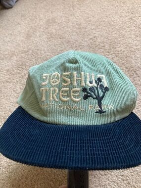 Parks Project Joshua Tree Corduroy Two-Tone Hat in Mint & Navy